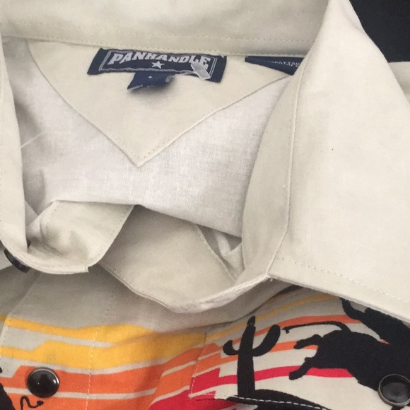 🤠 NWT Awesome Mens Unisex Fun Cowboy Style Shirt Sz Large Wardrobe Must Have🤠 - Picture 11 of 11